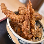 丸中 - えび穴子天丼（１，２００円）２０２０年１２月