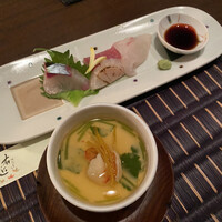 四季の蔵 右近 本店 - 「月」コース¥6.200 茶碗蒸しとお造り4種