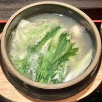 博多華味鳥 銀座4丁目店 - 水たき御膳 1200円 の水たき土鍋