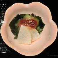 博多華味鳥 銀座4丁目店 - 水たき御膳 1200円 のわかめと山芋の味噌和え