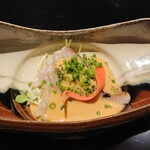 味あら井 - 鰆、あん肝ソース