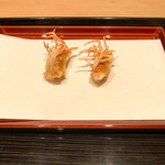 てんぷら 近藤 - 海老の頭