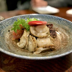 大衆中遊華食堂 八戒 - マグロ、鯨、帆立の山椒オイル漬け