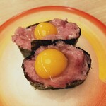 すし江戸 - うずら鉄火