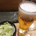 焼き鳥 ばかちん - あわあるにがいやつとキャベツ