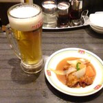 餃子の王将 - 生ビールとジャストサイズ酢豚