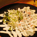 旬菜まる太 - 白身魚のカルパッチョ クリーミーマスタード