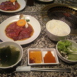 炭火焼肉 An - ランチ（カルビ＆ロース定食）