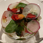 パトゥ - 甘エビ、タコ、イカ、ホタテタブレのサラダ仕立て