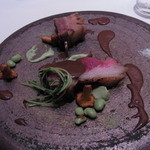 フロリレージュ - 岐阜県産　猪のローストとそのラグー　ローストの皿