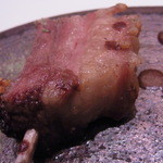 フロリレージュ - 岐阜県産　猪のローストとそのラグー　ローストの皿