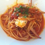 イル・ソーニョ - 渡り蟹のトマトソースパスタ・リングイネ(2012.8月特別ランチコース）