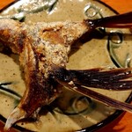 栄夏 - スズキのカマの塩焼き