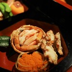 詰所三国 - 仕出しの夕食　コウバコ蟹♪