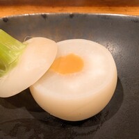 嵯助 - まず、カブラ蒸しと柚子味噌