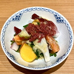 雪月花 銀座 - 神戸牛コンビーフと季節野菜サラダ