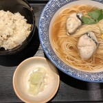 麺屋一燈 - 牡蠣蕎麦＋牡蠣ご飯