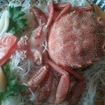 紋別プリンスホテル - 42 活毛ガニ姿造り&刺し盛り