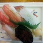 紋別プリンスホテル - 53 蟹寿司盛り・毛ガニ味噌汁