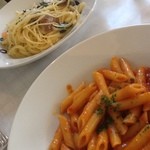 タベルナ ロンディーノ - 2012/08 ランチコース：パスタランチ（前菜盛り合わせ＋パスタ＋デザート＋食後の飲物）1,890円のパスタ