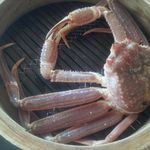 紋別プリンスホテル - 59 【料理前】活ズワイガニ セイロ蒸し(別注 2,700円)
