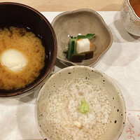 日本料理 川島 - Cコース(税別1500円)/みそ汁/うずみ豆腐/香の物