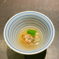 十皿 - 蓮根おやき　ズワイガニ