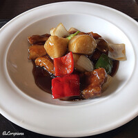 中国料理 豪華 - 豚肉と長芋の黒酢炒め