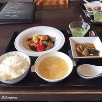 中国料理 豪華 - 豚肉と長芋の黒酢炒めﾗﾝﾁｾｯﾄ