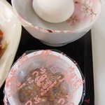 北上パンションホテル - お決まりの生卵と納豆