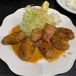 えいすけ - 牡蠣バター焼き定食　1,400円
