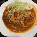 えいすけ - ビーフトマト焼き定食　950円