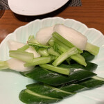 和み処 男山 - 箸休めの「お漬物」…