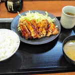 からやま - やきとり定食　ご飯大盛り（無料）　590円