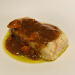 ラ カンロ - ⑤【Terrine：ズワイガニ】
      ★ ♂のテリーヌ、♀の出汁ソース、内子+外子添え