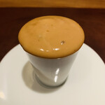 ラ カンロ - ⑧【Pudding：珈琲】
      ★ 温プリン、アーモンド風味のカプチーノソース