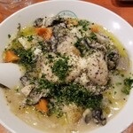 麺屋 六感堂 - 牡蠣と酒粕のクリームシチューヌードル＋牡蠣のコンフィ