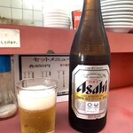 珉珉 - びんビール(中) 550yen