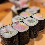 天史朗鮨 - おまかせ細巻き（鰤たく、コハダ）