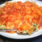 満腹亭 - エビチリは辛すぎず、お箸がどんどん進みます