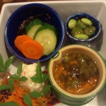 有機茶屋　あじゃり - 精進風季節の三段重　一段目