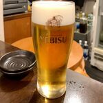 青ヶ島屋 - えびす樽生 生ビール ¥580