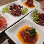 焼肉あきら - ユッケ三種