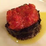 クスクス ルージール - 米ナスの蒸し焼き　タプナードソーストマトフォンデュ