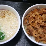 なか卯 - 牛丼とハイカラうどんのセット