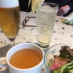 LITORANEO - ランチのコンソメスープ＆サラダ