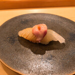 木挽町 とも樹 - カワハギと肝のにぎり