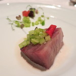 ア・ニュ ルトゥルヴェ・ヴー - 鰹のマリネ　セロリのサラダ添え　(2012/08)