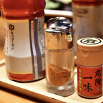 蔵元居酒屋 清龍 - カウンター│卓上