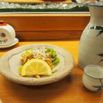 Ikari Zushi - ハリイカ肝バター焼き ＆ 燗酒